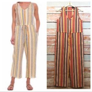 Anthropologie Drew Linen Blend Romper